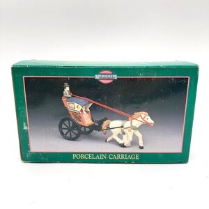 Vintage Memories Collection Ceramic‎ Christmas Village Porcelain Carriage Horse
